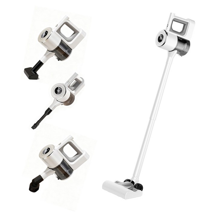 SmartGo 다용도 무선 청소기 핸디 청소기 흡입력이 강한 16000pa 가정용 휴대용 청소기, 화이트