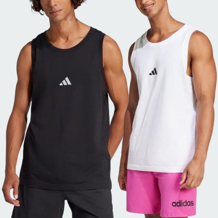 (국내매장) 아디다스 남성 나시 헬스 운동 스포츠 나시티 에센셜 스몰 로고 탱크탑
