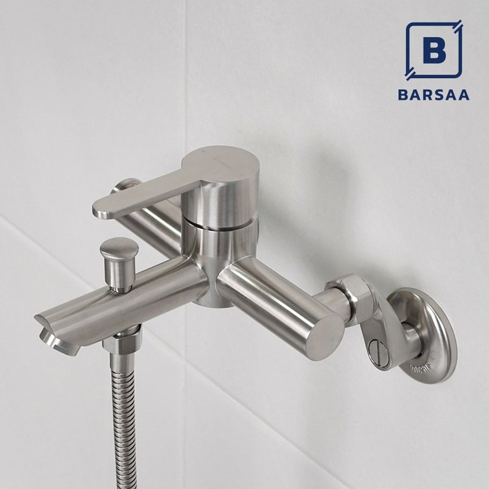 바르샤 무광 욕실 벽붙이 샤워수전 수도꼭지 샤워기수도꼭지 샤워기 수전, 1세트