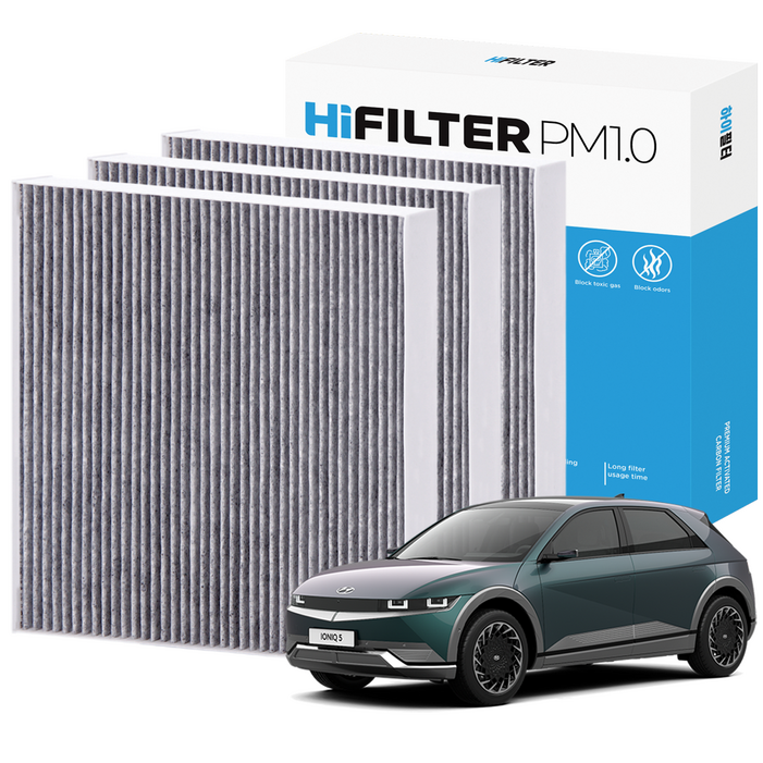 2+1 하이필터 PM 0.3 활성탄 자동차 에어컨 필터 현대