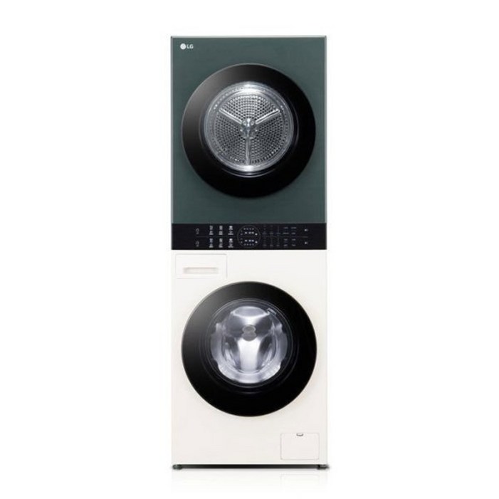 LG 워시타워 컴팩트 트롬 오브제 드럼 세탁기 건조기 세트 13kg 12kg 1등급 베이지 그린