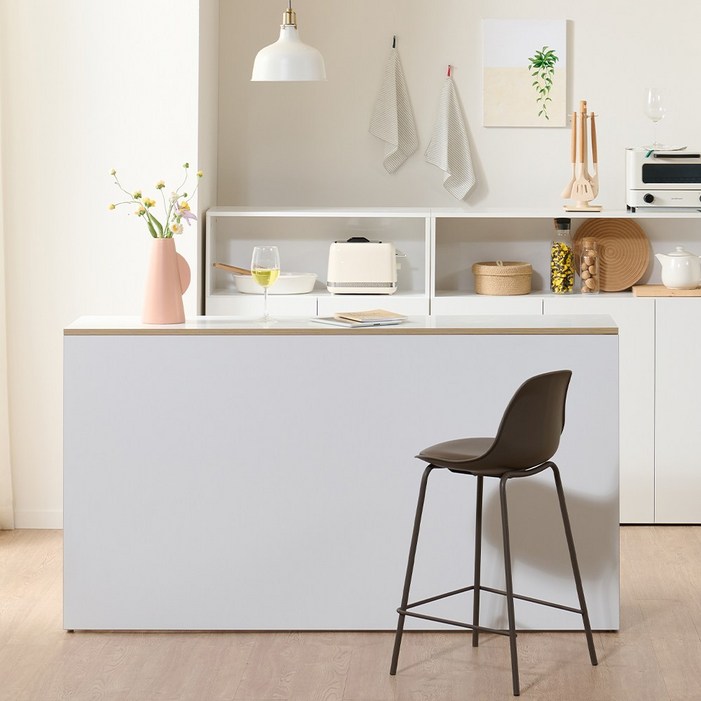 리드로 친환경 국내생산 아일랜드 홈바 80012001600 화이트자작엣지, 1600상판380