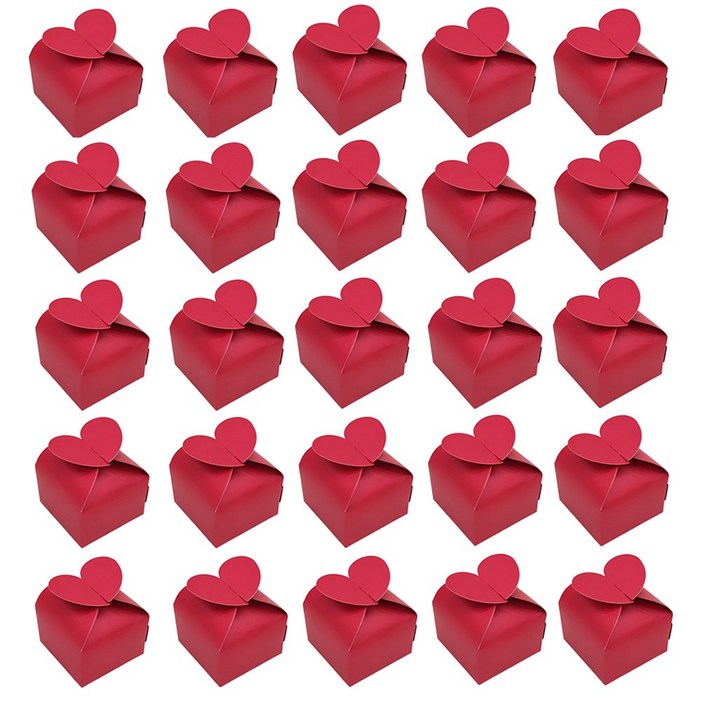 알파벳샵 미니 선물상자 작은 포장박스 세트, 1세트, 레드