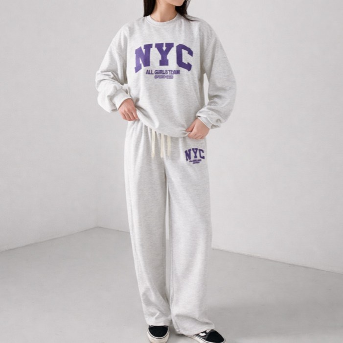 다미타니 트레이닝 밴딩 팬츠 맨투맨 티셔츠 세트 OCZ0905