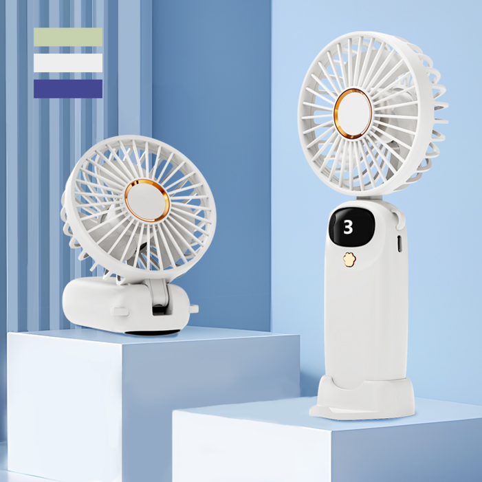 Linmr 무소음 냉각 접이식 미니 핸드선풍기 탁상겸용 R25