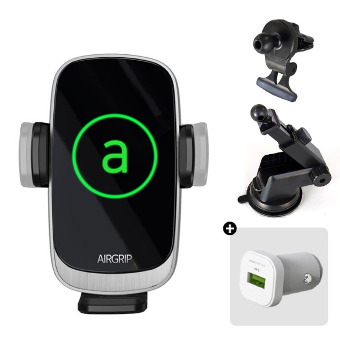에어그립 M4 자동감지 LED 차량용 고속무선 충전거치대 갤럭시 플립7 아이폰
