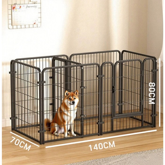 높이 강회 7P 대형 강아지 울타리 슈트 메탈  펜스 애완철장 3가지 사이즈