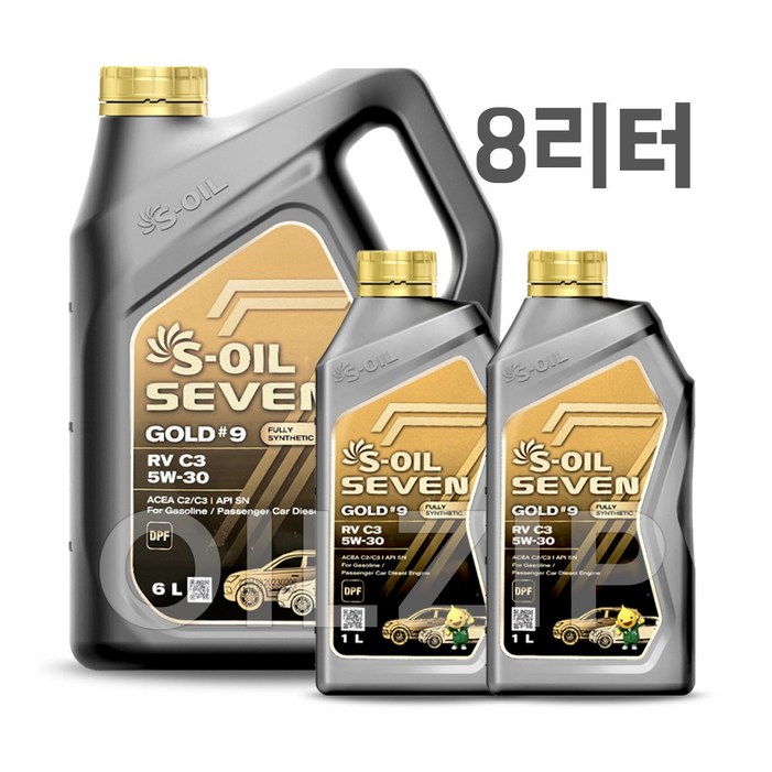 에스오일 세븐골드 5W30 6L 1개 1L 2개 SET, 8L, 1세트