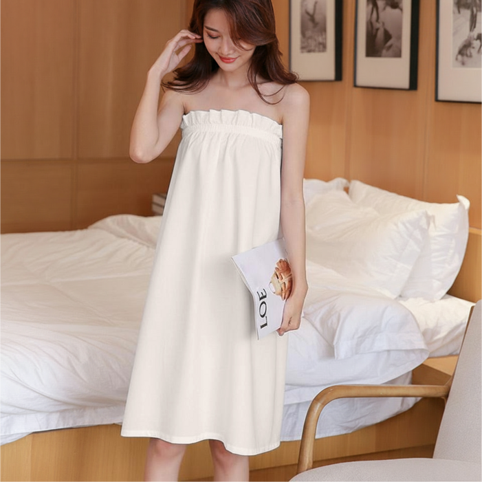 사우나 마사지 고객용 여성 홈스파 샤워가운 치마형 랩타입