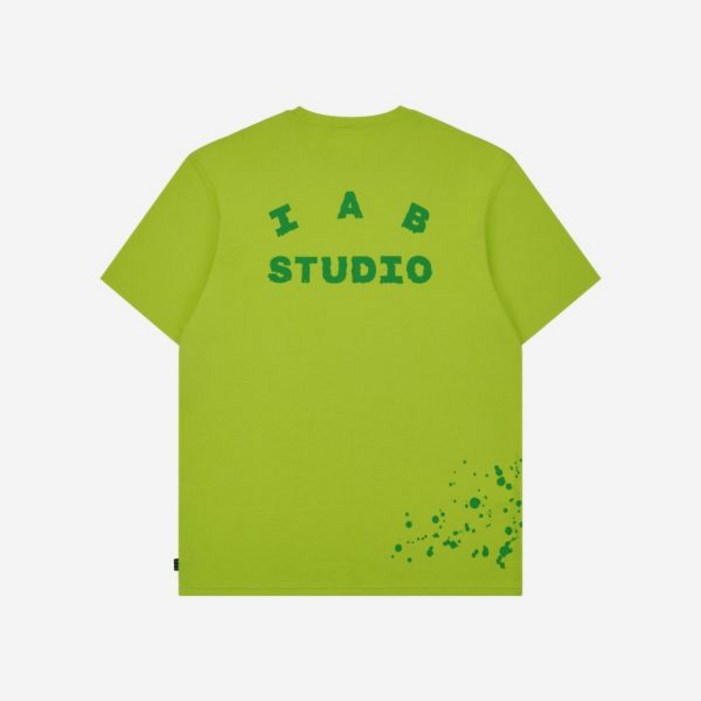 IAB Studio 아이앱 스튜디오 스플래쉬드 티셔츠 라임 IAB Studio 아이앱 스튜디오 스플래쉬드 티셔츠 라임