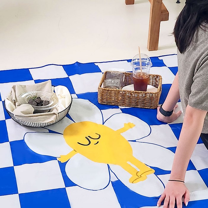 제이토리 감성 데이지 피크닉매트 캠핑 방수 매트 돗자리, 피크닉매트 블루145x177cm 제이토리 감성 데이지 피크닉매트 캠핑 방수 매트 돗자리, 피크닉매트 블루145x177cm