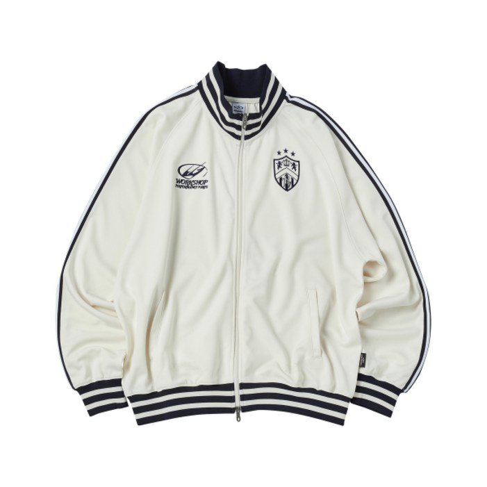 트래블 8월 8일 배송 져지 트랙 자켓 아이보리