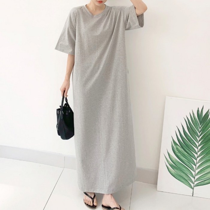 롱 포켓 홈웨어 롱 원피스3209