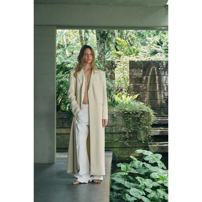 ZARA 자라 ZW 컬렉션 롱 프록 코트2441758725