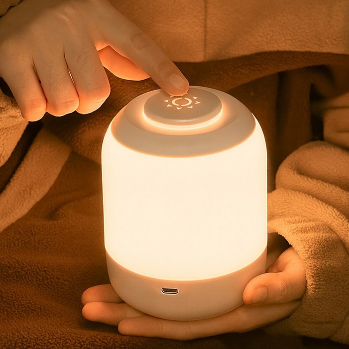 Keebright 무선 LED 수유등 침실 무드등 터치 취침등 2400mAh 충전식