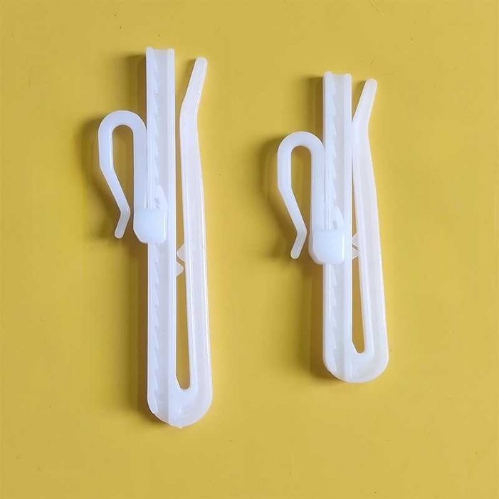 높이 조절 커튼핀 주름 길이 조정 50개 100개 플라스틱 레이스 브래킷