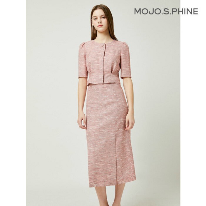 [매장정품] MOJO [모조에스핀] 크랍기장 자켓형 블라우스 RDJ242MSF130 스타일 완성