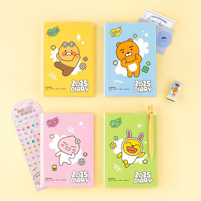카카오프렌즈 세이치즈 2025년 인스프링 다이어리 어피치 9800