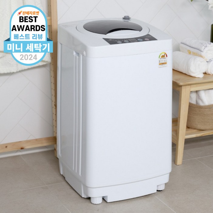 신규한정대웅 전자동 세탁기 3.5kg, 화이트, DWWM500WS, 화이트 신규한정대웅 전자동 세탁기 3.5kg, 화이트, DWWM500WS, 화이트