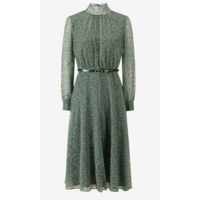 국내백화점 모조 하이넥쉬폰 하운즈투스 체크원피스