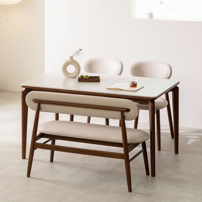 장인가구 해롤드 포세린 세라믹 다이닝 사각 4인 식탁 테이블 1400