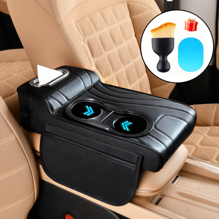 MIVONA 차량용 4 in 1 멀티 콘솔 팔걸이 쿠션 컵홀더 티슈케이스 키높이형