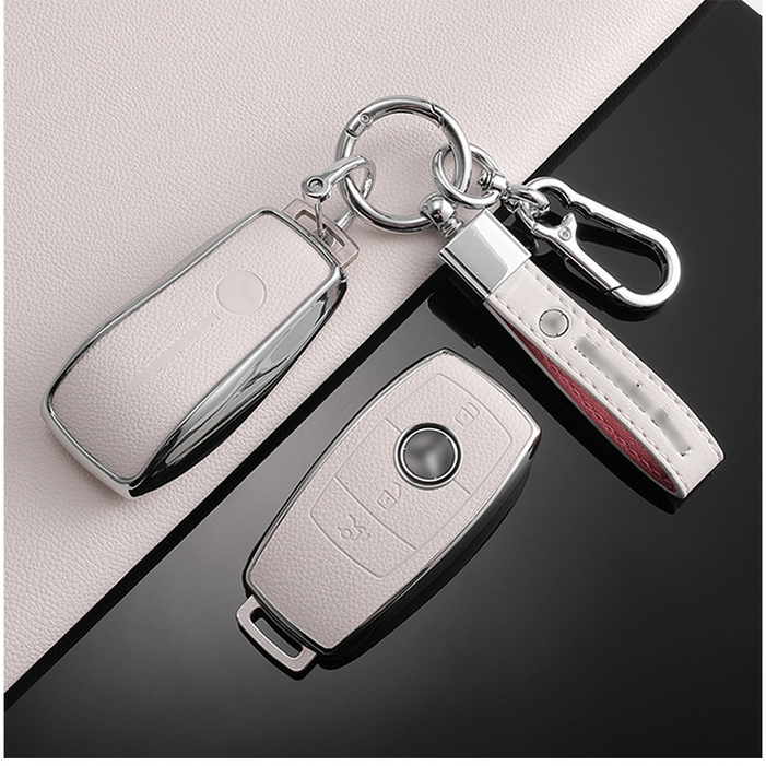 어니트 벤츠 호환 가죽 키케이스 자동차 키링 키홀더
