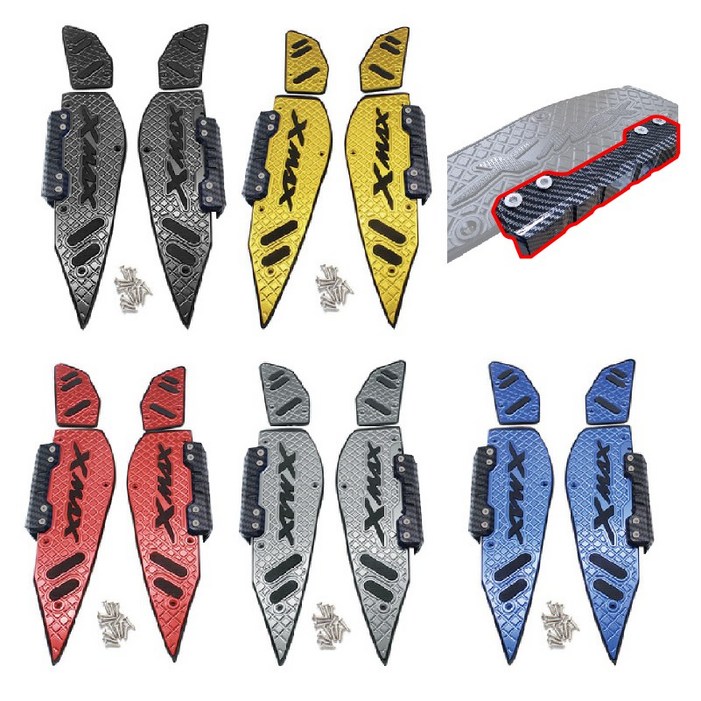 XMAX300 발판 튜닝 페달 패드 플레이트 로고 2017 2025 신형 엑스맥스