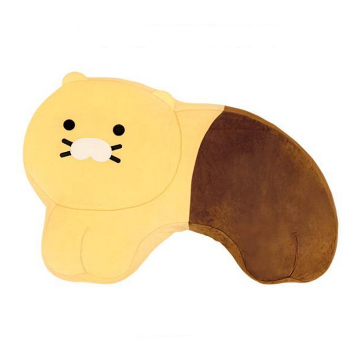 춘식이 형태 커브 바디필로우 수면용바디필로우 춘식이인형 커브드바디필로우 등받이쿠션 침대등받이쿠션 캐릭터쿠션 수면쿠션 곡선형바디필로우 허리쿠션, 단일