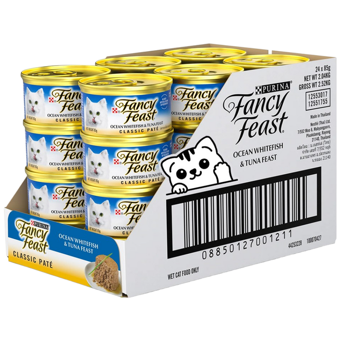 퓨리나 팬시피스트 클래식파테 텐더 고양이 주식 습식 캔 사료, 85g, 24개