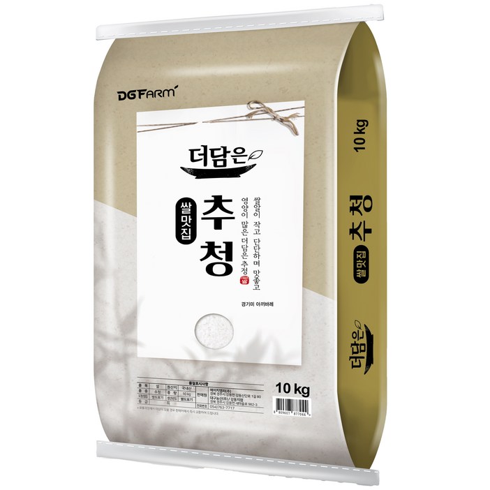더담은 경기미 추청 아끼바레 쌀, 10kg (특등급), 1개