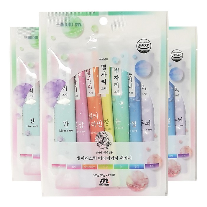 마이베프 반려동물 별자리스틱 버라이어티 영양제 7종 세트, 3세트