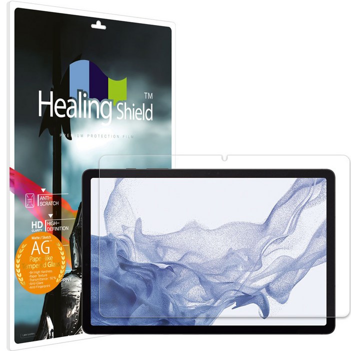 힐링쉴드 태블릿 하이엔드 종이질감 강화유리필름 세트, 단일색상, 1세트