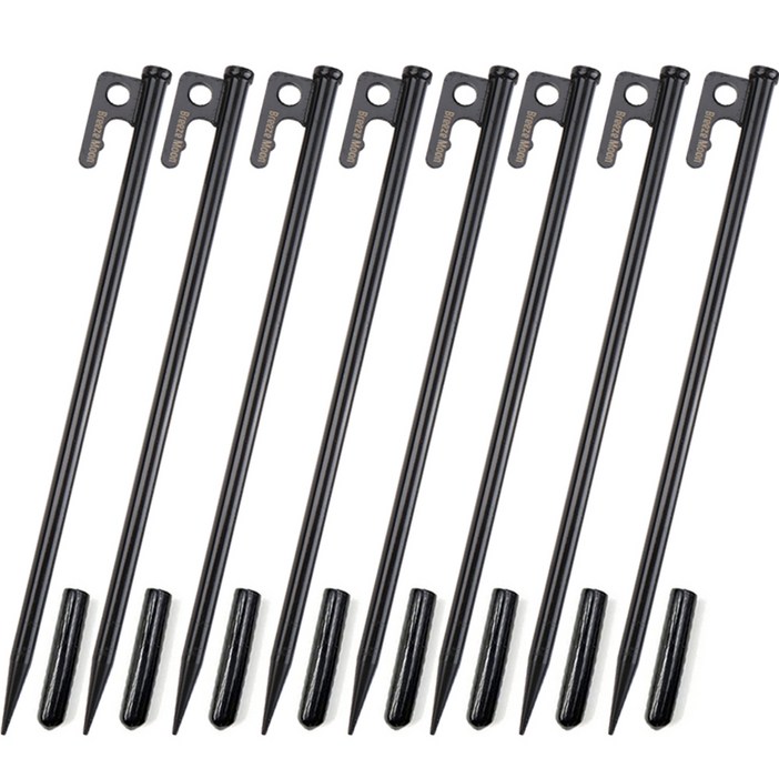 브리즈문 S45C 스프링강 고강도 단조팩 블랙 30cm 8p  보관용 캡