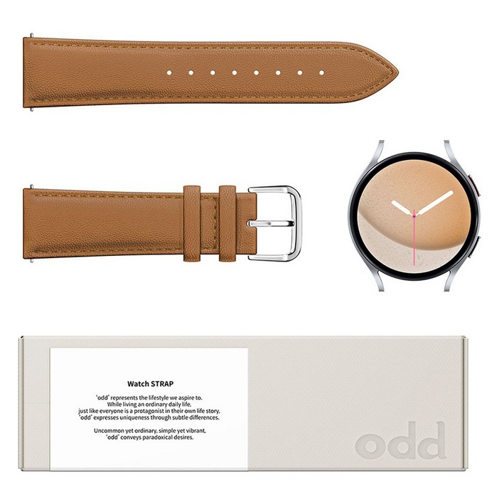 어썸디자인 갤럭시워치 오드 수제 소가죽 스트랩 20mm
