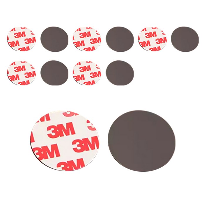 틴코 원형 고무자석 스티커 60 x 2 mm, 단일색상, 12개 틴코 원형 고무자석 스티커 60 x 2 mm, 단일색상, 12개