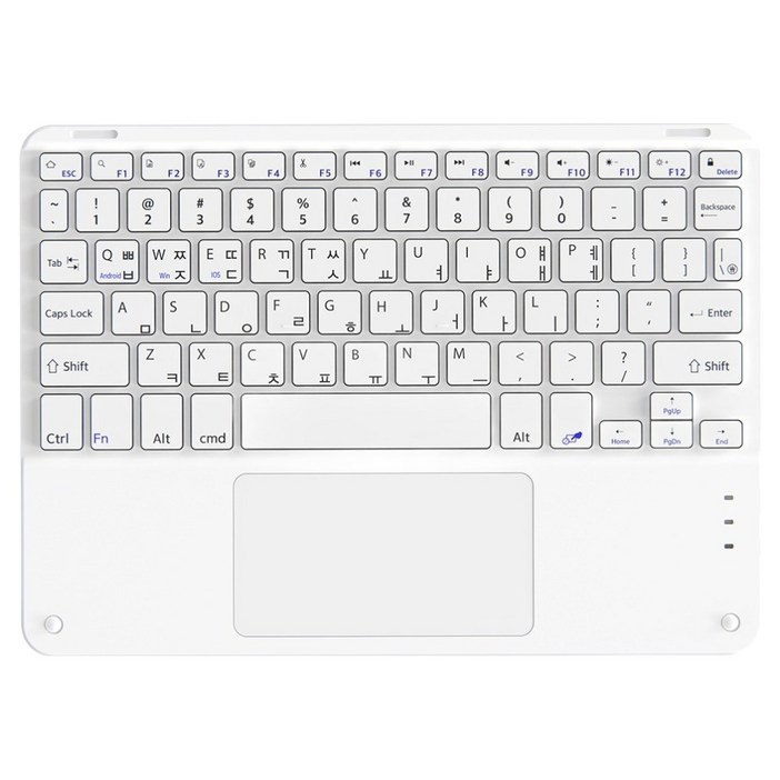아이몰 태블릿 호환 블루투스 터치 트랙패드 무선 키보드, 화이트, Z15, 제조사축