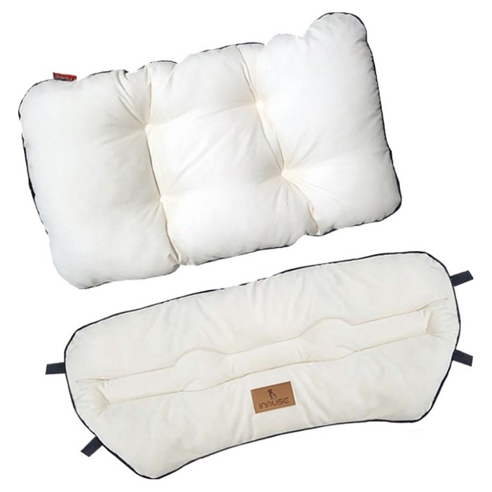 인뮤즈 강아지 유모차용 가드  방석 세트, 아이보리, 1세트