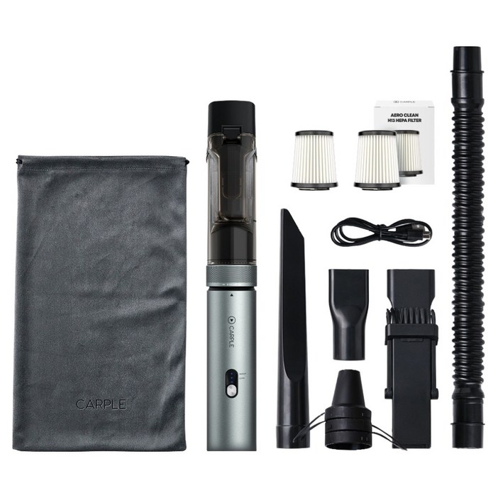 카플 에어로 클린 대용량 차량용 휴대용 에어 청소기 400ml + 필터 세트, 혼합색상, CARPLE-AC400-SET