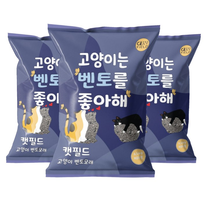 캣필드 벤토나이트 고양이모래, 6.5kg, 3개, 베이비파우더향 캣필드 벤토나이트 고양이모래, 6.5kg, 3개, 베이비파우더향