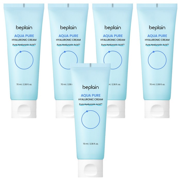 비플레인 아쿠아 퓨어 히알루로닉 크림, 5개, 70ml