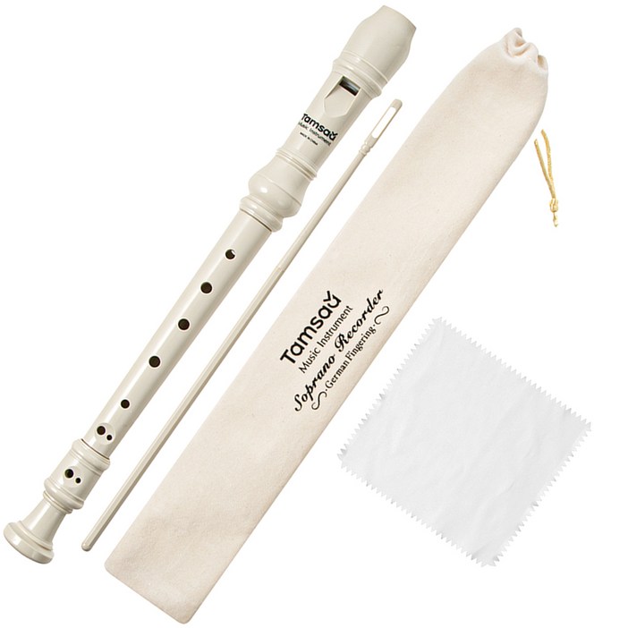 탐사 저먼식 소프라노 리코더 천케이스 악기천 소지봉 세트