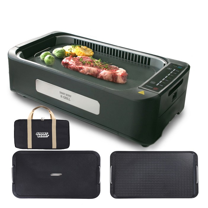스마트베리 케이 전기 휴대용 그릴 + 가방 세트, SBG-01(다크블랙)