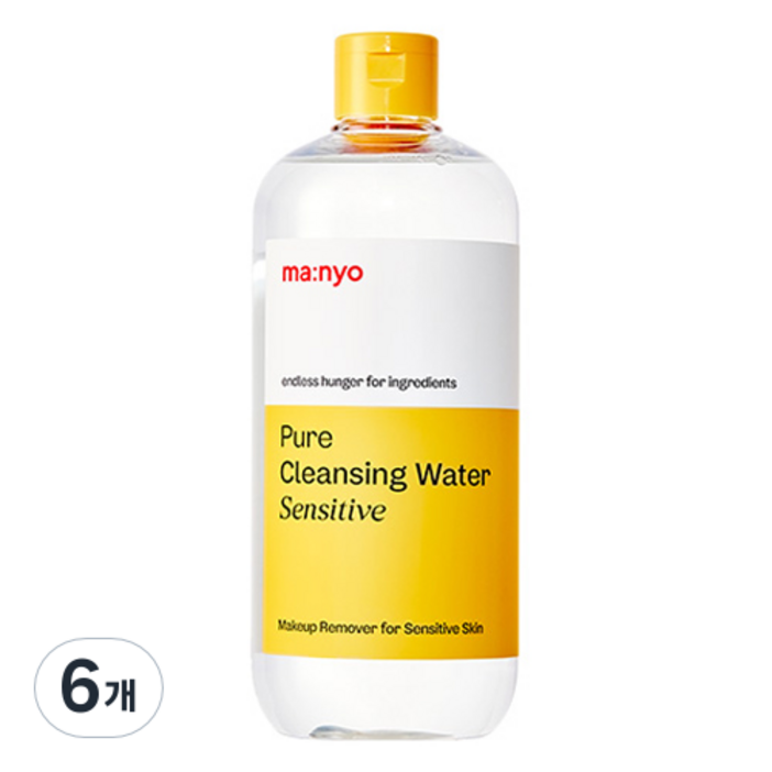 마녀공장 퓨어 클렌징 워터 센서티브, 500ml, 6개 마녀공장 퓨어 클렌징 워터 센서티브, 500ml, 6개