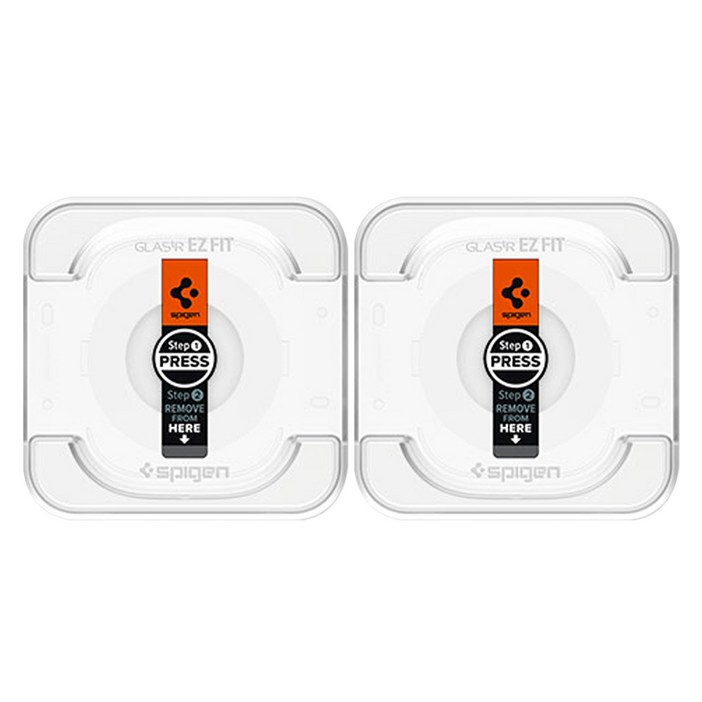 슈피겐 애플워치 강화유리 액정보호 필름 글라스 tR 이지핏 2매, 투명, 2개