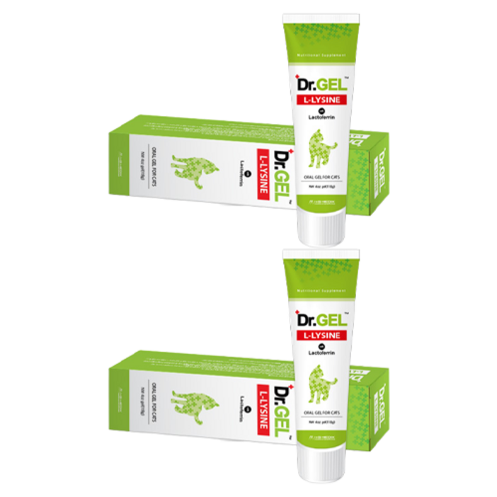 닥터겔 고양이 엘라이신 영양제, 118g, 면역항산화, 2개