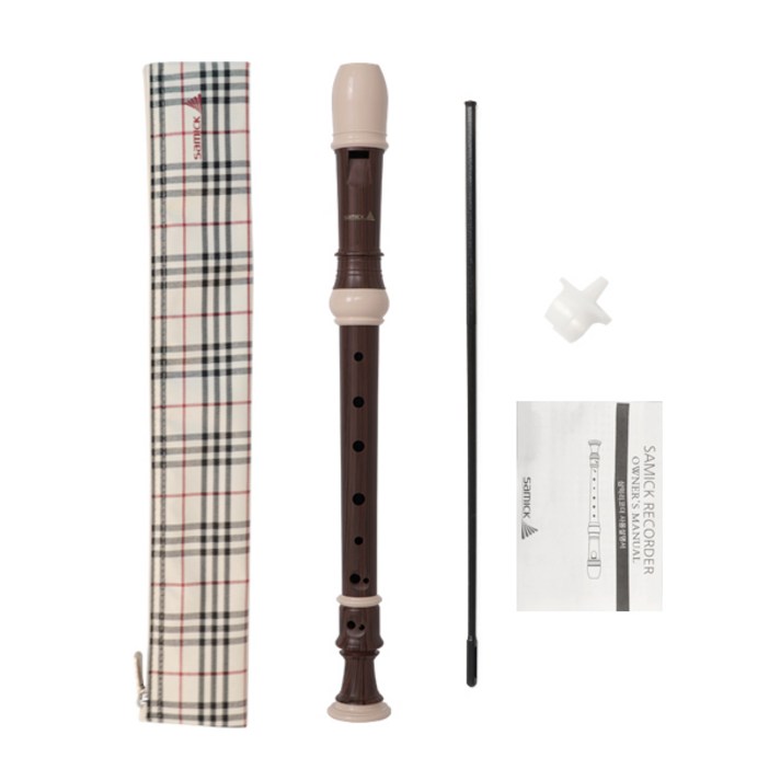 삼익악기 3단 분리 우드 전사 소프라노 저먼식 리코더 SRWJG