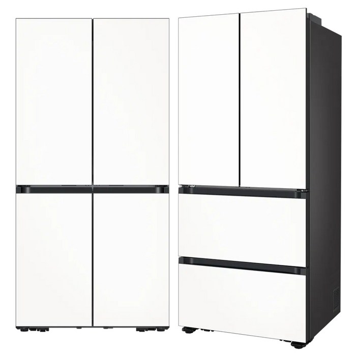 삼성전자 Bespoke AI 키친핏 640L 4도어 냉장고  김치플러스 420L 4도어 김치냉장고 세트 방문설치