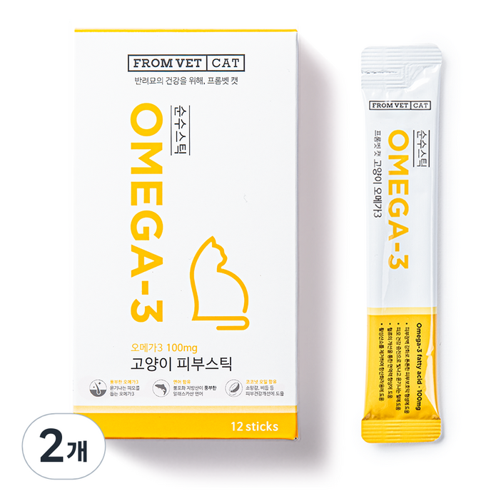 프롬벳 고양이 순수스틱 오메가3 츄르 12g x 12p