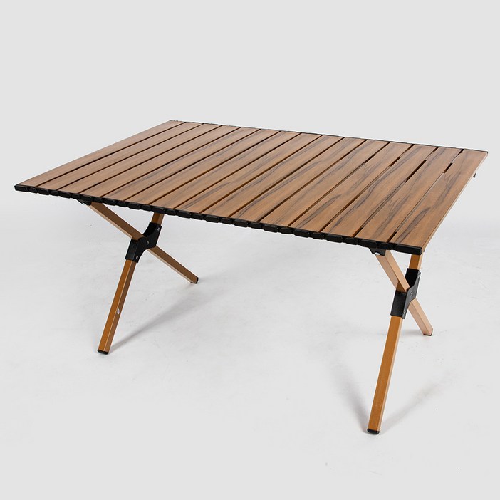 캠프빌리지 캠핑 다용도 경량 에그롤 테이블, 전용 보관가방, 브라운